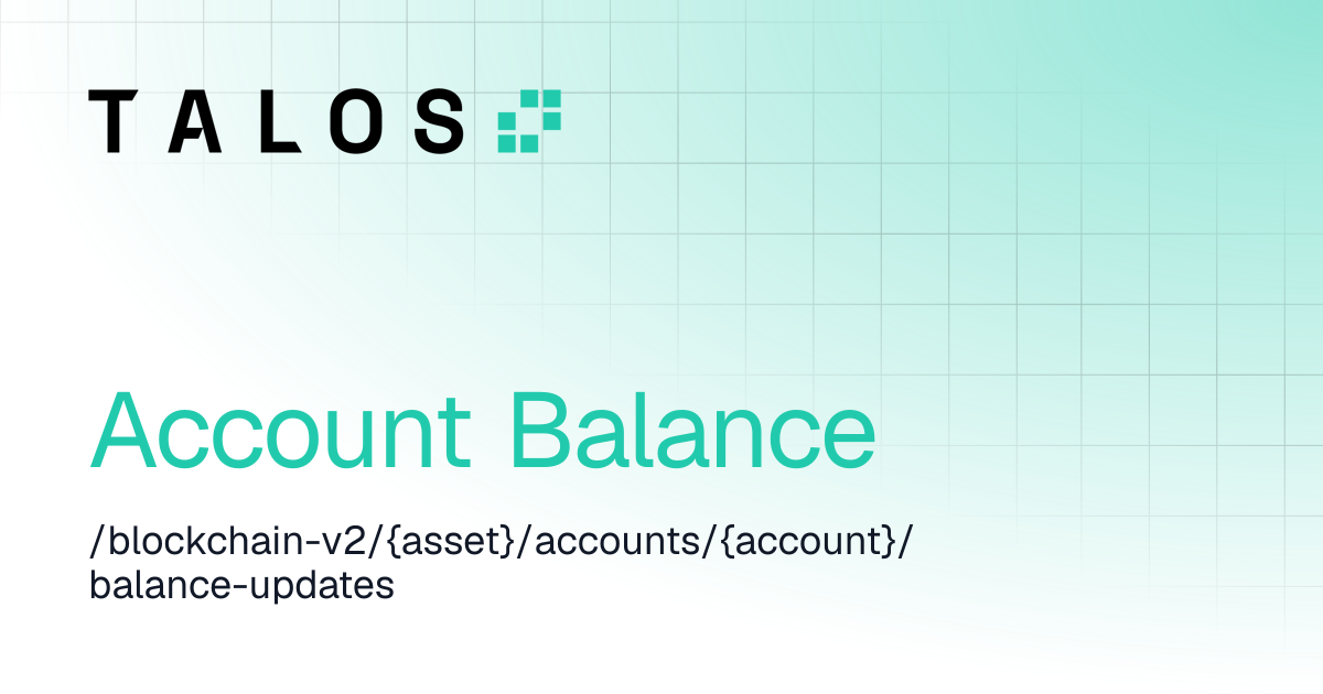 Account Balance | Product Docs