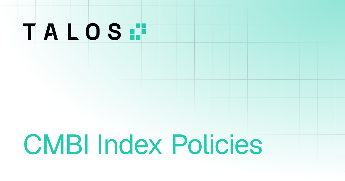 CMBI Index Policies | Product Docs